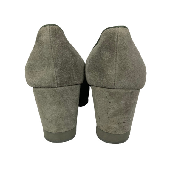 Gentle Souls Loafers Womens Sz 8 Gray Suede Leather Slip On Wedge - Picture 4 of 9